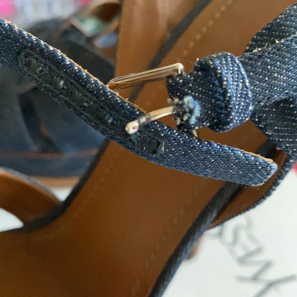 Vintage Tribute sandal in denim Yves Saint Laurent 39 - Picture 7 of 9